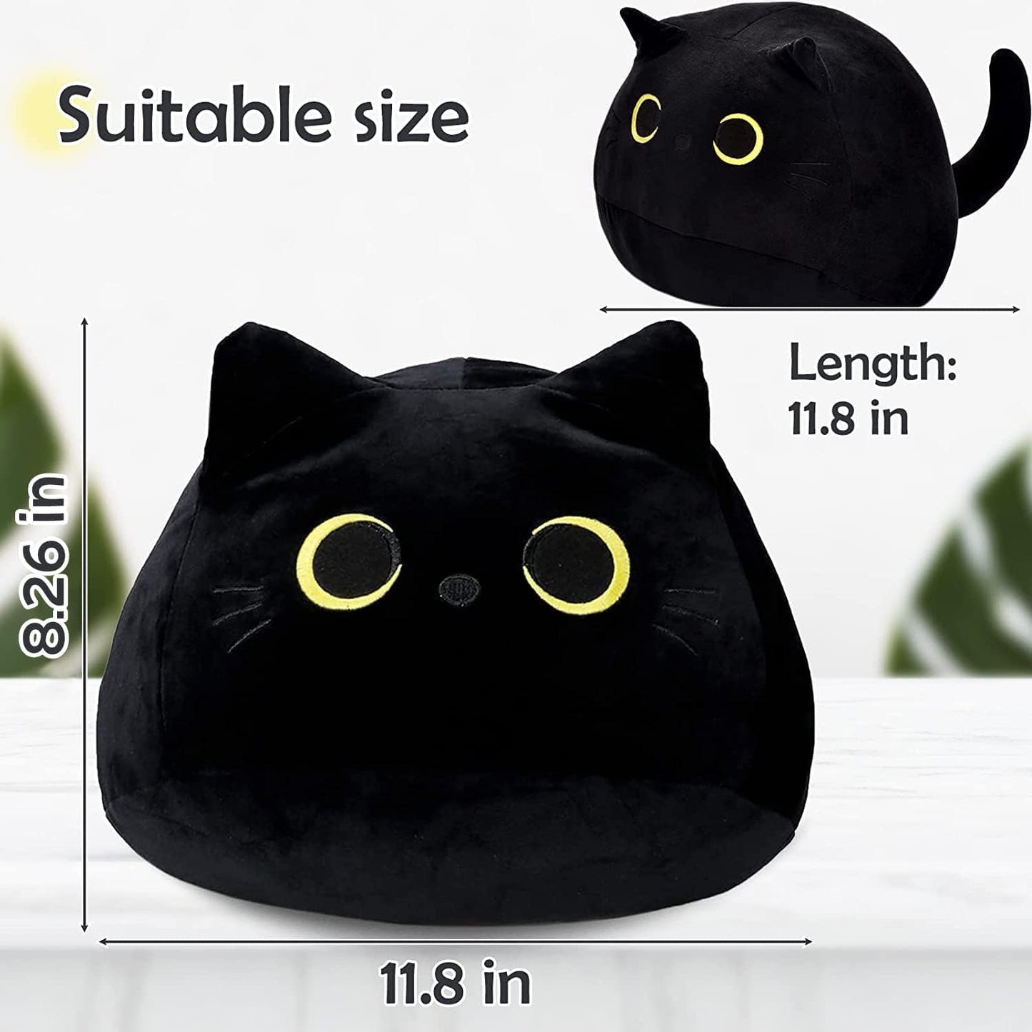3d Black Cat Plush Toy